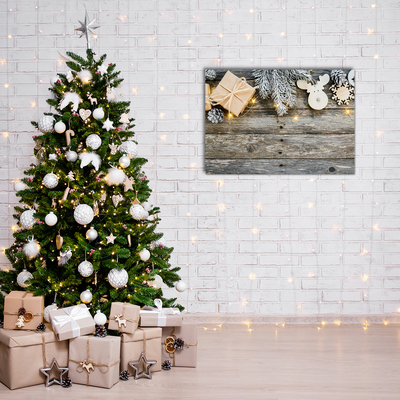 Slika na akrilnem steklu Božično drevo Božič darila Ornament