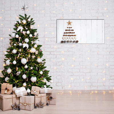 Slika na akrilnem steklu GingerbRead Christmas Tree Božični okraski