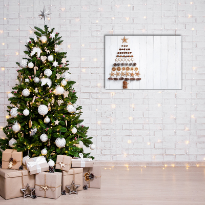 Slika na akrilnem steklu GingerbRead Christmas Tree Božični okraski