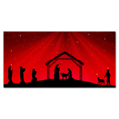 Slika na akrilnem steklu Božična zvezda. Božič