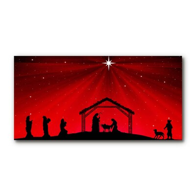 Slika na akrilnem steklu Božična zvezda. Božič