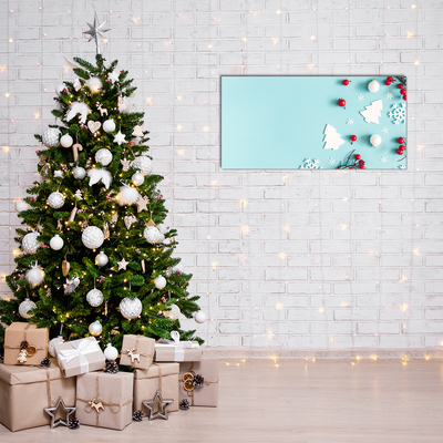 Slika na akrilnem steklu Snowflakes Božični okraski