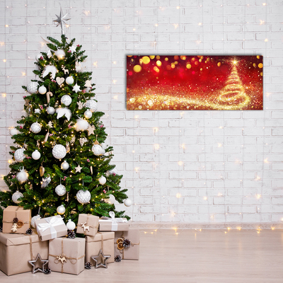 Slika na akrilnem steklu Zima božična drevesa Christmas