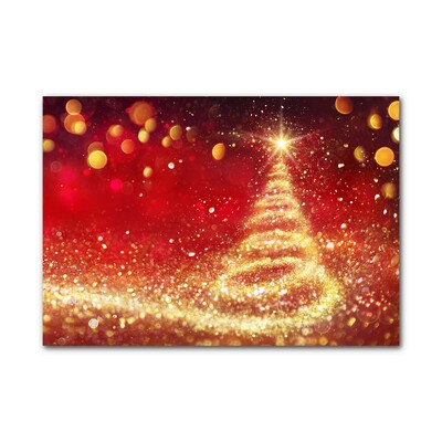 Slika na akrilnem steklu Zima božična drevesa Christmas