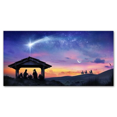 Slika na akrilnem steklu Božič stabilen Jezus.