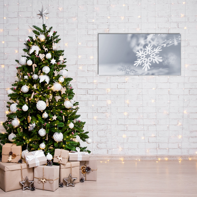 Slika na akrilnem steklu Snowflake božična dekoracija