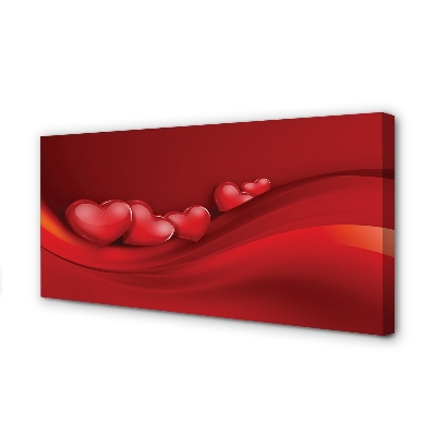 Slika na platnu Rdeče srce ozadje