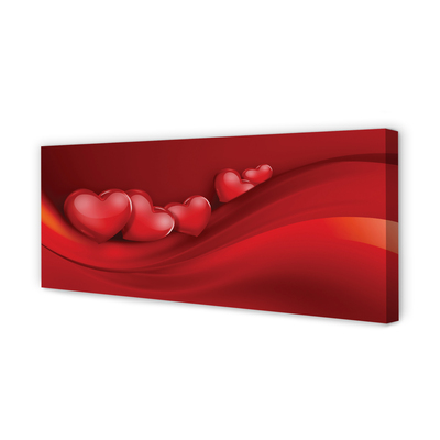 Slika na platnu Rdeče srce ozadje