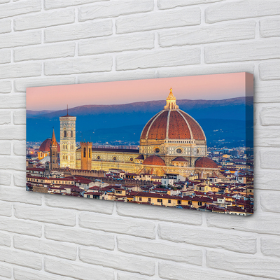 Slika na platnu Italija katedrala panorama noč