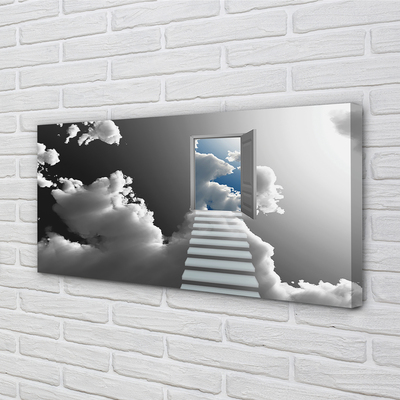 Slika na platnu Stopnice oblaki vrata