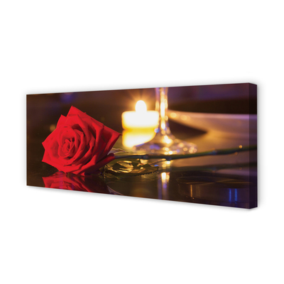 Slika na platnu Rose sveča steklo