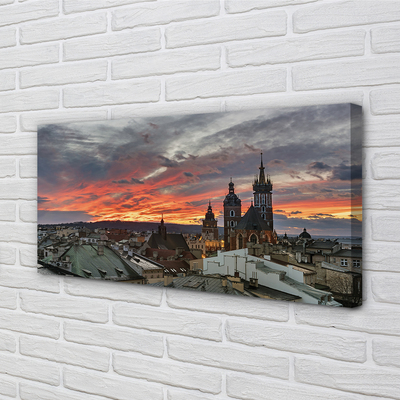 Slika na platnu Krakov sunset panorama