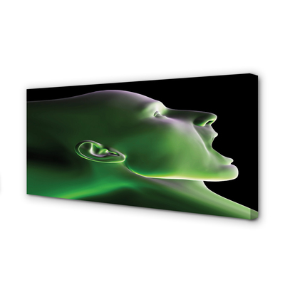 Slika na platnu Glava človek zelena lučka