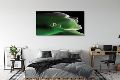 Slika na platnu Glava človek zelena lučka