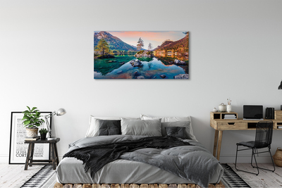 Slika na platnu Nemški alpe jesen mountain lake