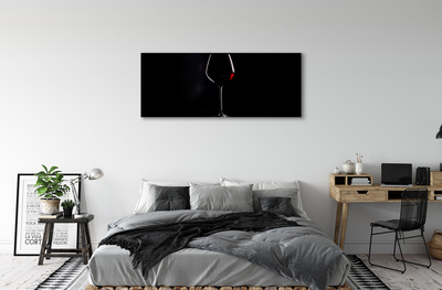 Slika na platnu Črno ozadje s kozarcem vina