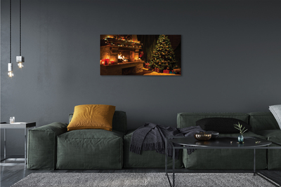 Slika na platnu Okraski za božično drevesce kamin darila