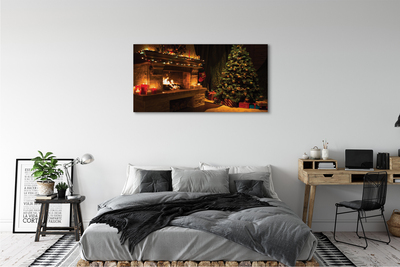 Slika na platnu Okraski za božično drevesce kamin darila