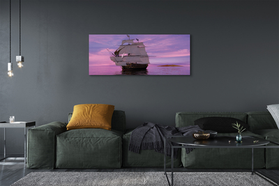 Slika na platnu Purple nebo morje ladja
