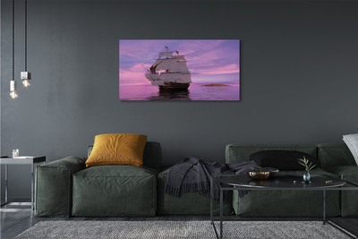 Slika na platnu Purple nebo morje ladja