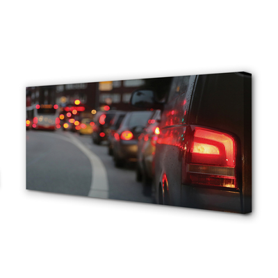 Slika na platnu Avtomobili iz plute mestne ulične svetilke