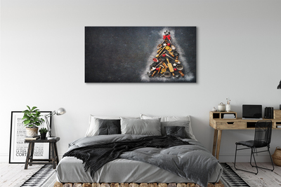 Slika na platnu Božično drevo okraski