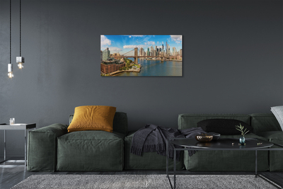 Slika na platnu Bridge panoramo nebotičnikov