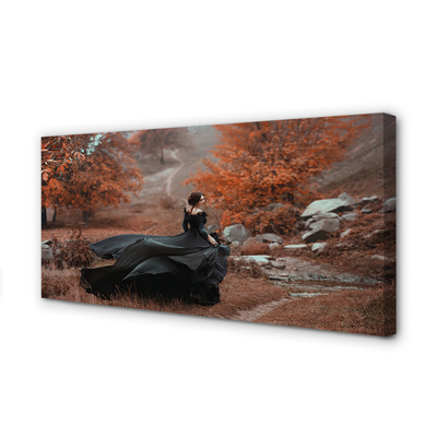 Slika na platnu Ženska jesen gore