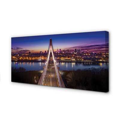 Slika na platnu Varšava panorama reka most