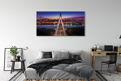 Slika na platnu Varšava panorama reka most