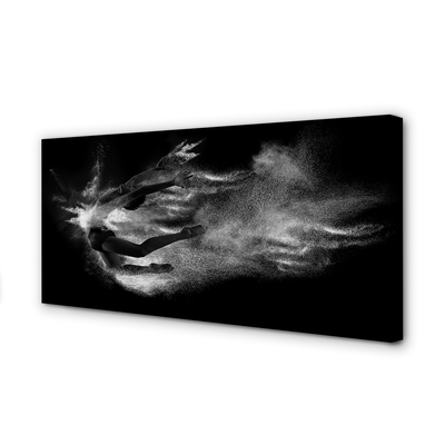 Slika na platnu Ženska balet dim sivo ozadje