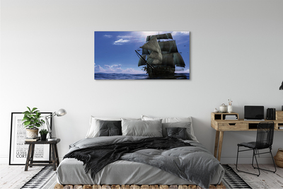 Slika na platnu Morje ladja oblak