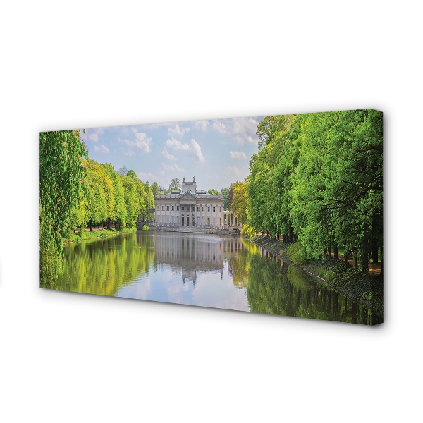 Slika na platnu Varšavska palača gozdnega jezera