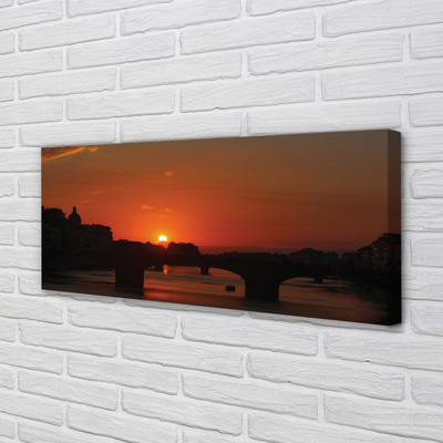 Slika na platnu Italija river sunset