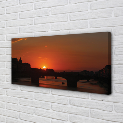 Slika na platnu Italija river sunset