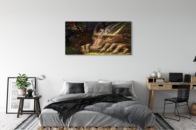 Slika na platnu Gozd dekle zmaj glava