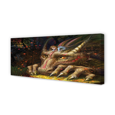 Slika na platnu Gozd dekle zmaj glava