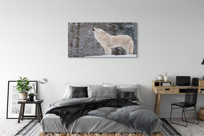 Slika na platnu Wolf zimski gozd