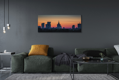 Slika na platnu Sunset panorama varšavi