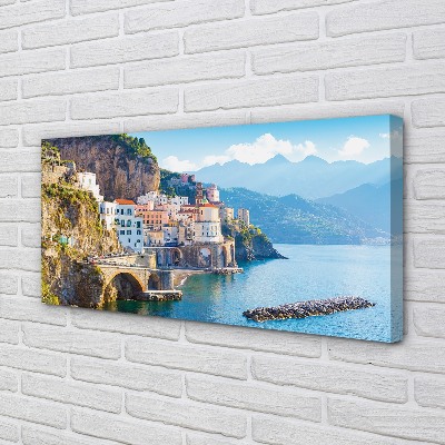 Slika na platnu Italija obala morje stavbe