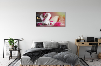 Slika na platnu Brisače swans cvetje