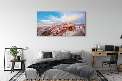 Slika na platnu Grčija panorama mesta sončnem zahodu