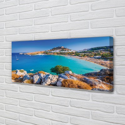 Slika na platnu Grčija obala plaža panorama