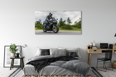 Slika na platnu Motorcycle cestni oblaki nebo