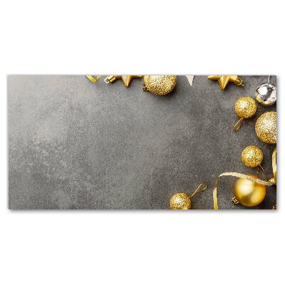 Slika na platnu Zlati božični božični kroglice