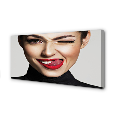 Slika na platnu Ženska rdeče ustnice