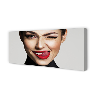 Slika na platnu Ženska rdeče ustnice