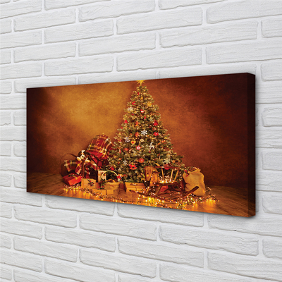 Slika na platnu Božič luči dekoracijo daril