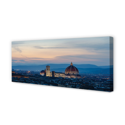 Slika na platnu Italija katedrala panorama noč