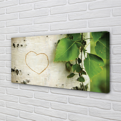 Slika na platnu Srce breza listi